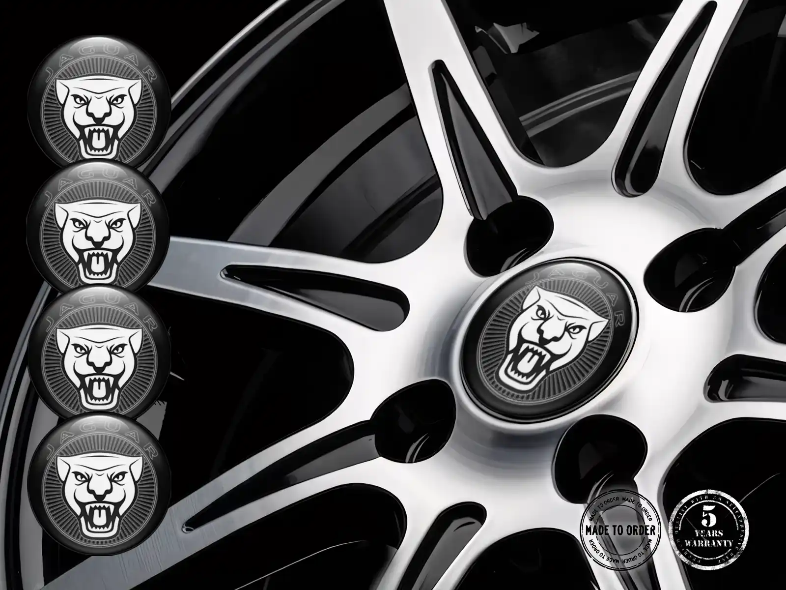 Jaguar Calcomanías de Aro Edición Emblemas Estilo de Silicona